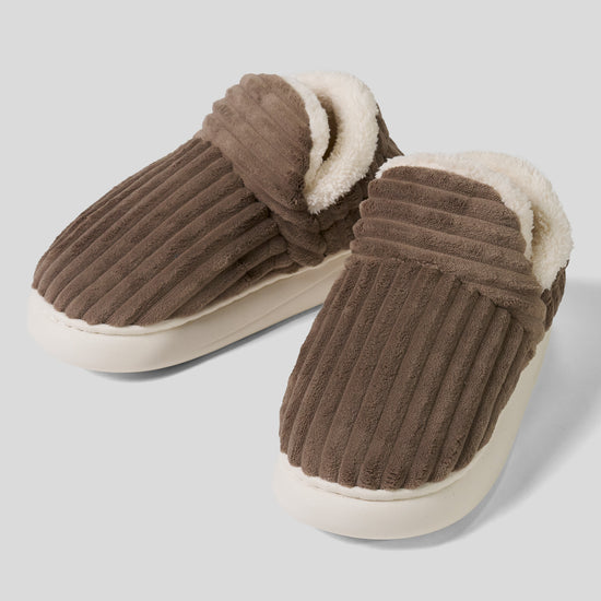 Zapatillas de estar por casa - Pana Clásica Moca 01