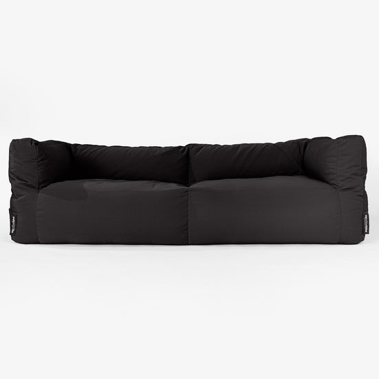 Big Bertha Original, SoleiStorm™ Ultra 2000 h+ Puf Sofá 3 plazas, Olefin Negro