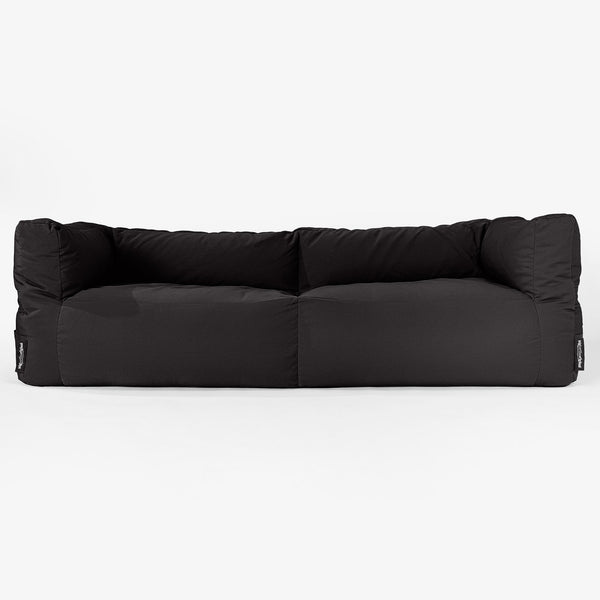 Big Bertha Original, SoleiStorm™ Ultra 2000 h+ Puf Sofá 3 plazas, Olefin Negro