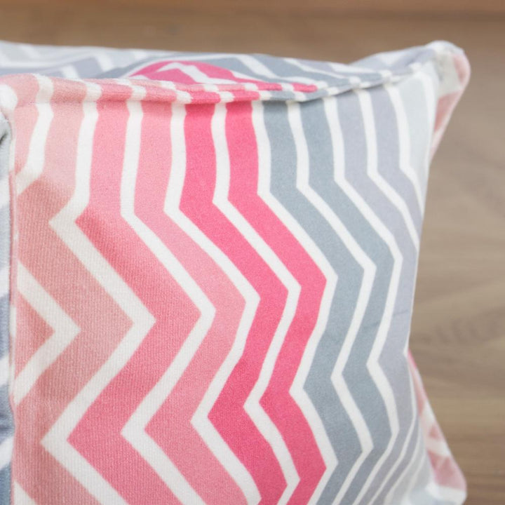 LOUNGE PUG - Silla De Juego Puf - Estampado Geométrico - Chevron Rosa