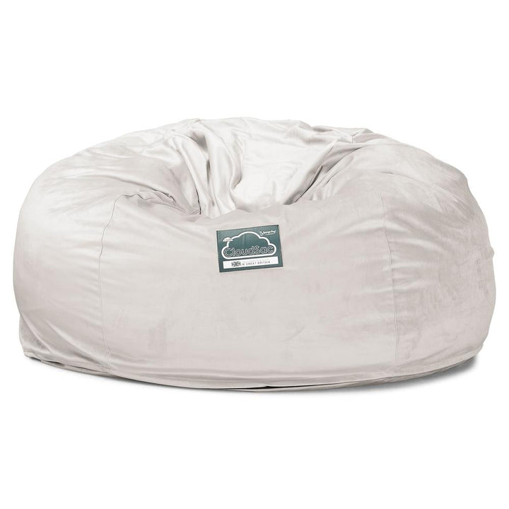Lounge Pug, CloudSac 1010 XXL, Sofá Puf Viscoelástico XXL, Terciopelo Plata