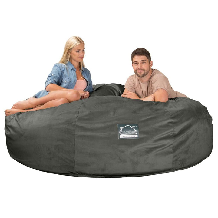Lounge Pug, CloudSac 3000 XXL, Sofá Puf Viscoelástico King Sized, Terciopelo Grafito