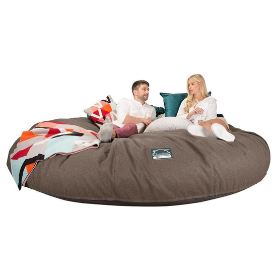Lounge Pug, CloudSac 5000 XXXXXL, Sofá Puf Viscoelástico Titánico, Lana de Interalli Galleta