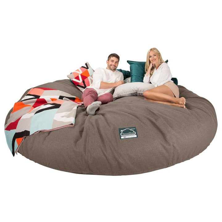 Lounge Pug, CloudSac 5000 XXXXXL, Sofá Puf Viscoelástico Titánico, Lana de Interalli Galleta
