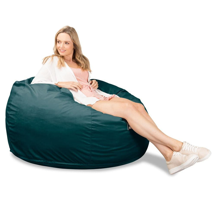 Lounge Pug, CloudSac 510 XL, Puf Viscoelástico Extra Grande, Terciopelo Turquesa