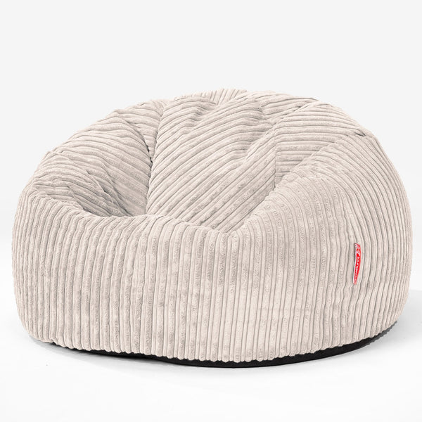 CloudSac 200 Kids Puf Gigante Viscoelástico Infanti 2-12 años - Pana Clásica Marfil 01