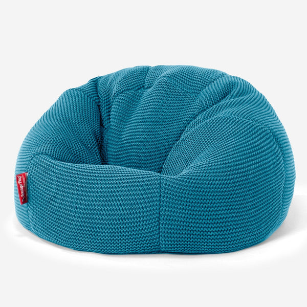 LOUNGE PUG - ELLOS Punto Grueso - Puff para niños - Puff Redondo Infantil - Azul petróleo