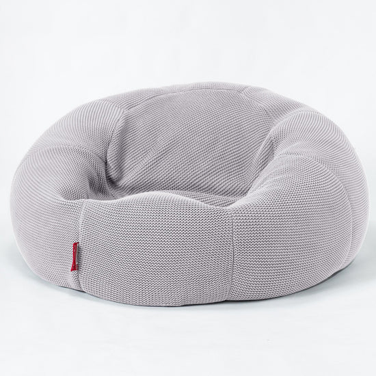 LOUNGE PUG - Puff Gigante Sofá Clásica - Ellos Punto Grueso Gris claro