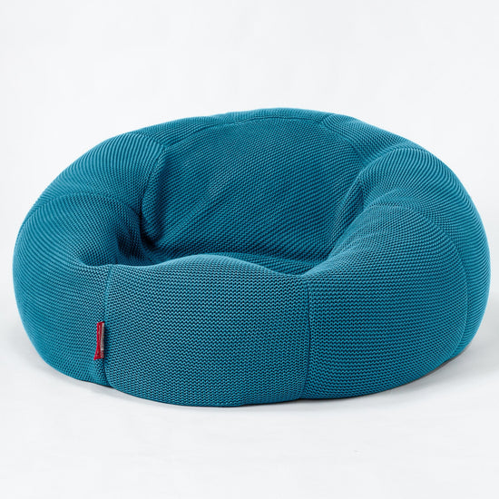 LOUNGE PUG - Puff Gigante Sofá Clásica - Ellos Punto Grueso Azul petróleo