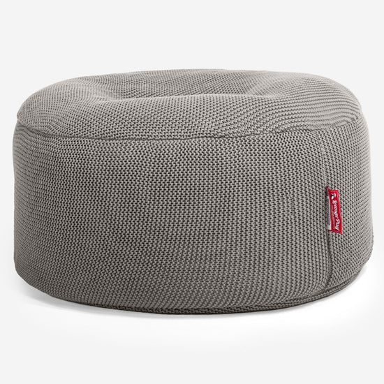 LOUNGE PUG - Puff Taburete - Ellos Punto Grueso Gris