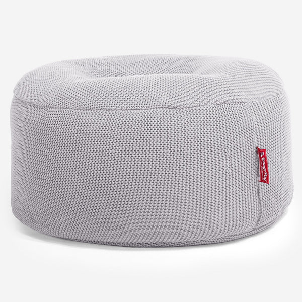 LOUNGE PUG - Puff Taburete - Ellos Punto Grueso Gris claro
