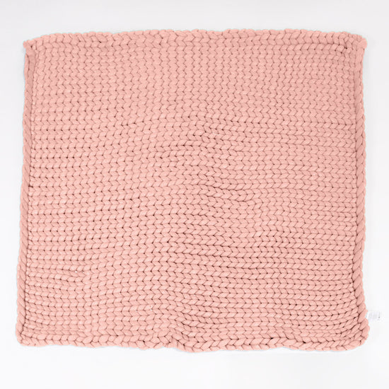 Lounge Pug - Manta de Peso para Adultos para Ansiedad y Relajación - Punto grueso Rosa Empolvado - 5 KG 135 x 150 cm
