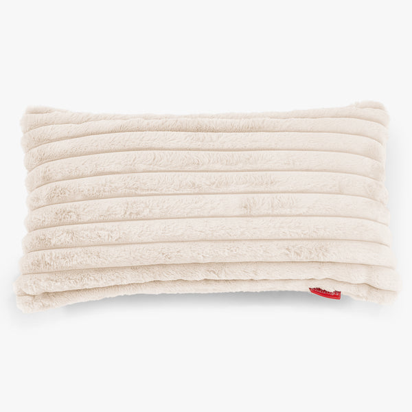 Fundas de Cojín Rectangular Gigante 40 x 80cm - Pana de Felpa Ultra Crema 01