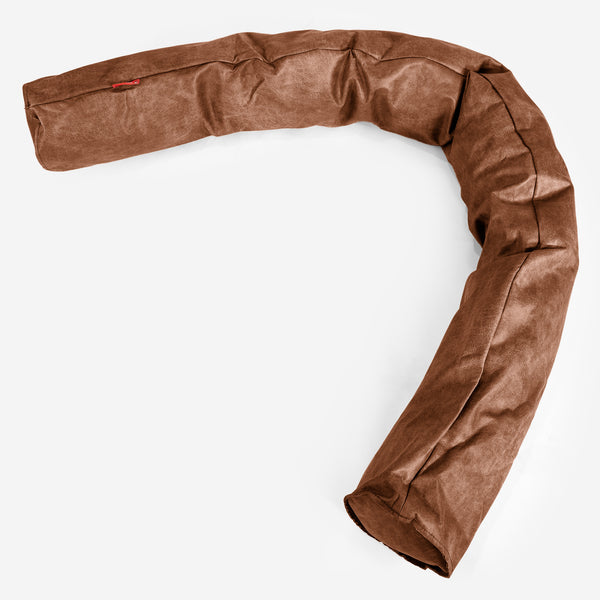 Almohada Gigante para Sofás XL - Cuero Envejecido Marrón británico 01
