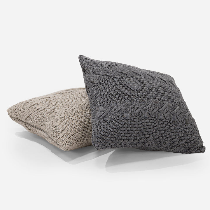 Cojín 47 x 47cm - Algodón 100% Cable Crema 03