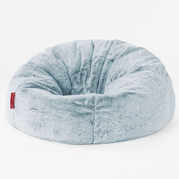 CloudSac 200 Kids Puf Gigante Viscoelástico Infanti - Piel de Conejo Sintética Azul Empolvado 01