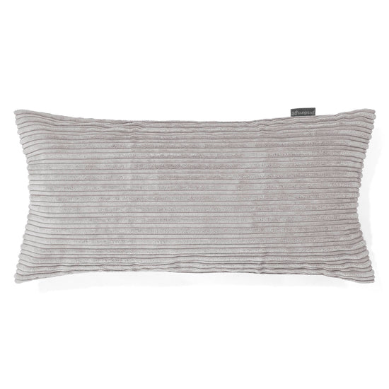 Fundas de Almohada Gigante 40 x 80cm - Pana Clásica Aluminio Plata 0