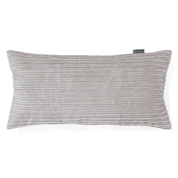 Fundas de Almohada Gigante 40 x 80cm - Pana Clásica Aluminio Plata 0