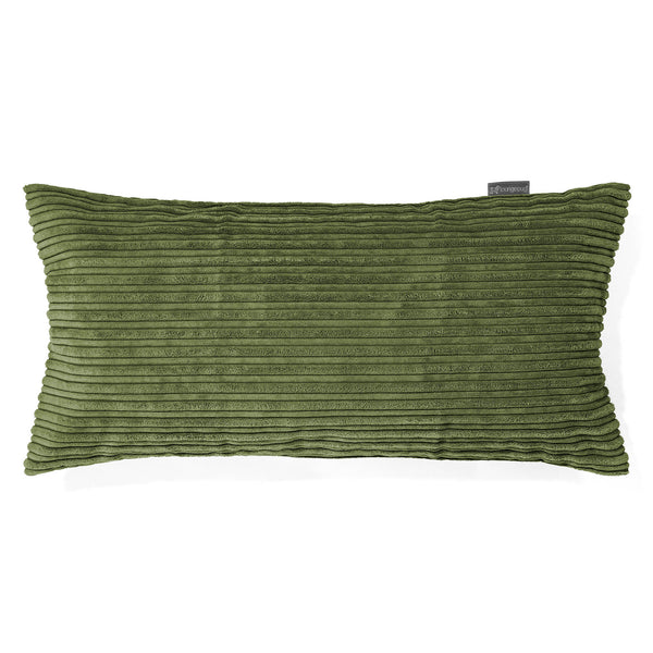 Fundas de Almohada Gigante 40 x 80cm - Pana Clásica Bosque Verde 0