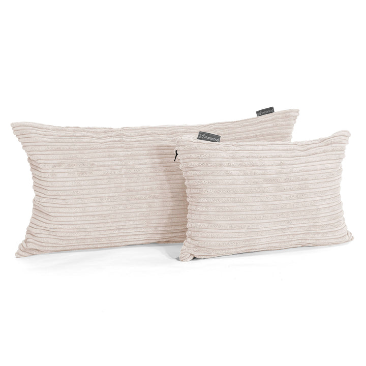 CloudSac 50 Almohada Gigante Viscoelástica 40 x 80cm - Pana Clásica Crema 