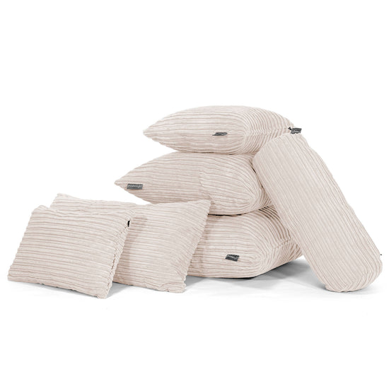 CloudSac 50 Almohada Gigante Viscoelástica 40 x 80cm - Pana Clásica Crema 