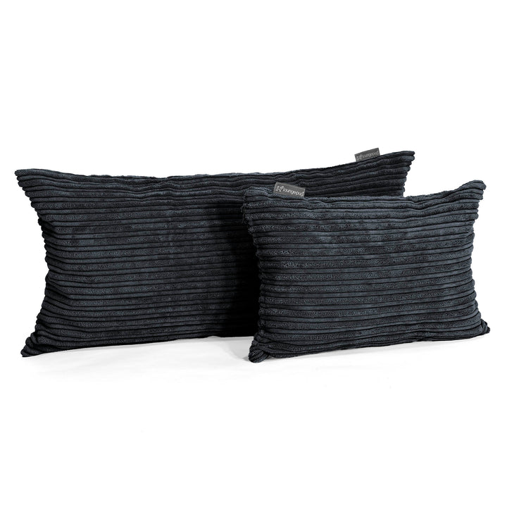 CloudSac 50 Almohada Gigante Viscoelástica 40 x 80cm - Pana Clásica Negro 