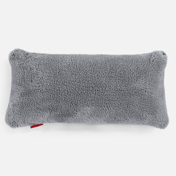CloudSac 50 Almohada Gigante Viscoelástica 40 x 80cm - Piel de Osito Sintética Gris oscuro 