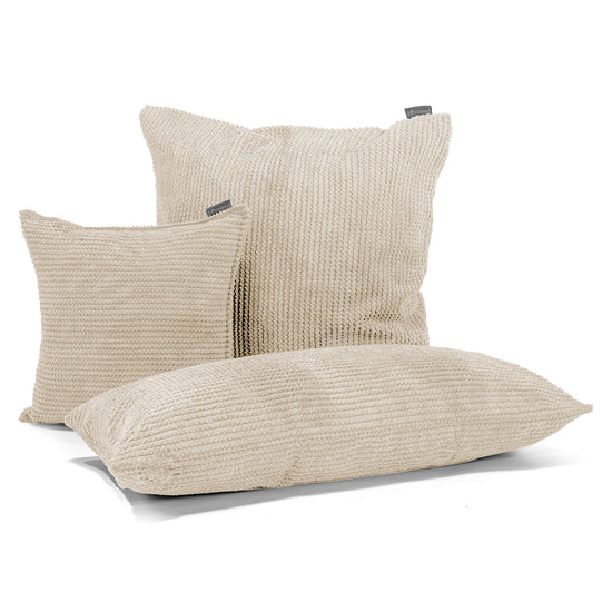 CloudSac 50 Almohada Gigante Viscoelástica 40 x 80cm - Pompón Crema 