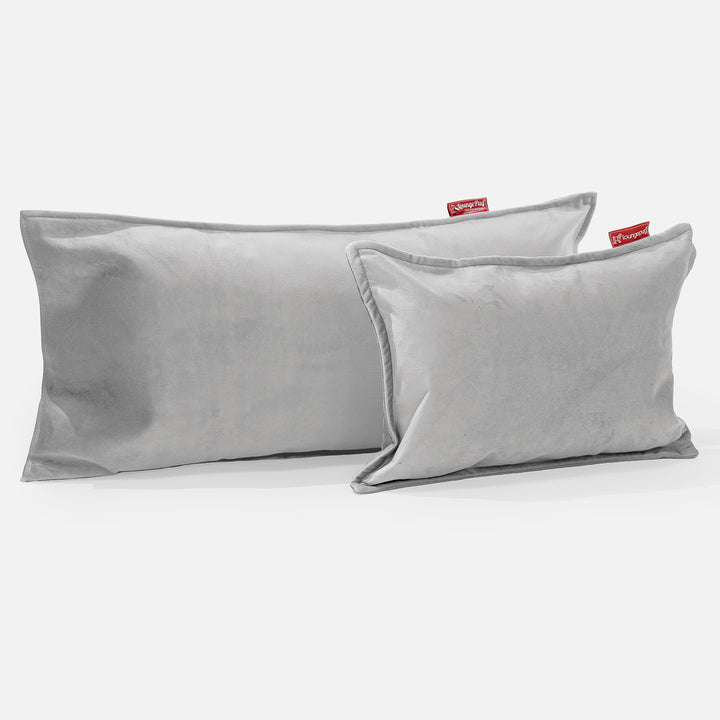 CloudSac 50 Almohada Gigante Viscoelástica 40 x 80cm - Terciopelo Plata 0