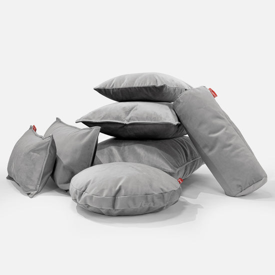 CloudSac 50 Almohada Gigante Viscoelástica 40 x 80cm - Terciopelo Plata 0