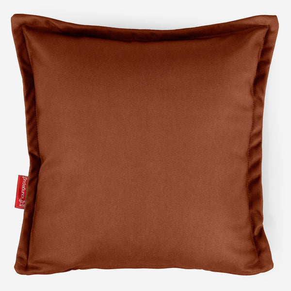 Fundas de Cojín 47 x 47cm - Cuero Vegano Castaño 01