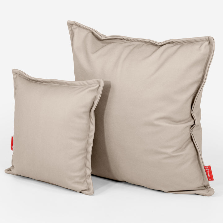 Fundas de Cojín 47 x 47cm - Cuero Vegano Marfil 02