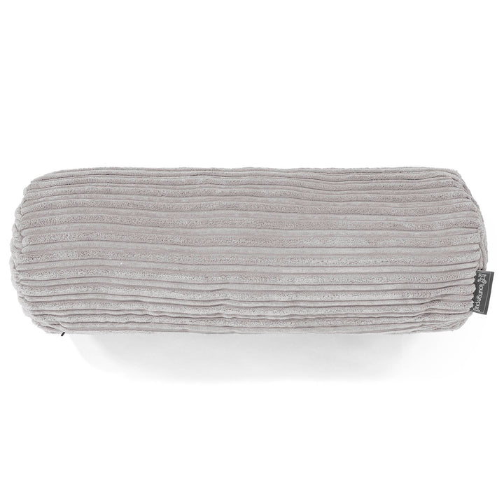Fundas de Cojín Cilíndrico 20 x 55cm - Pana Clásica Aluminio Plata 02