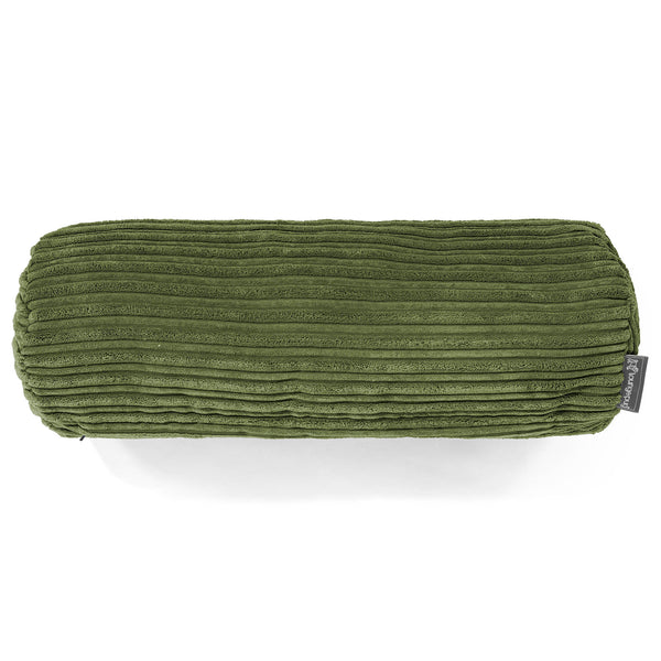 Fundas de Cojín Cilíndrico 20 x 55cm - Pana Clásica Bosque Verde 01