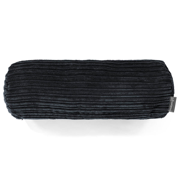 Cojín Cilíndrico 20 x 55cm - Pana Clásica Negro 01