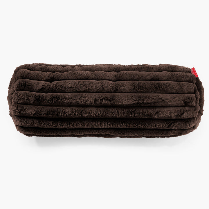 Fundas de Cojín Cilíndrico 20 x 55cm - Pana de Felpa Ultra Café 02