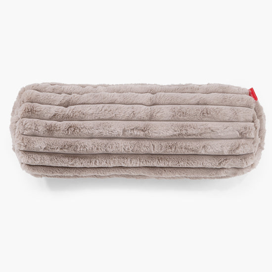 Fundas de Cojín Cilíndrico 20 x 55cm - Pana de Felpa Ultra Visón 02
