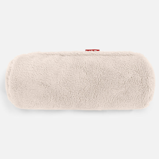 Cojín Cilíndrico 20 x 55cm - Piel de Osito Sintética Crema 02