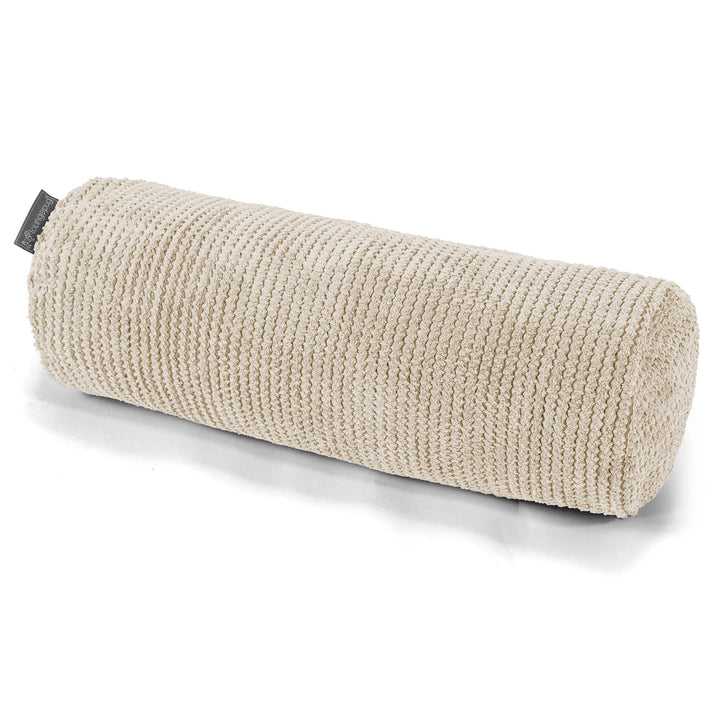 Cojín Cilíndrico 20 x 55cm - Pompón Crema 01