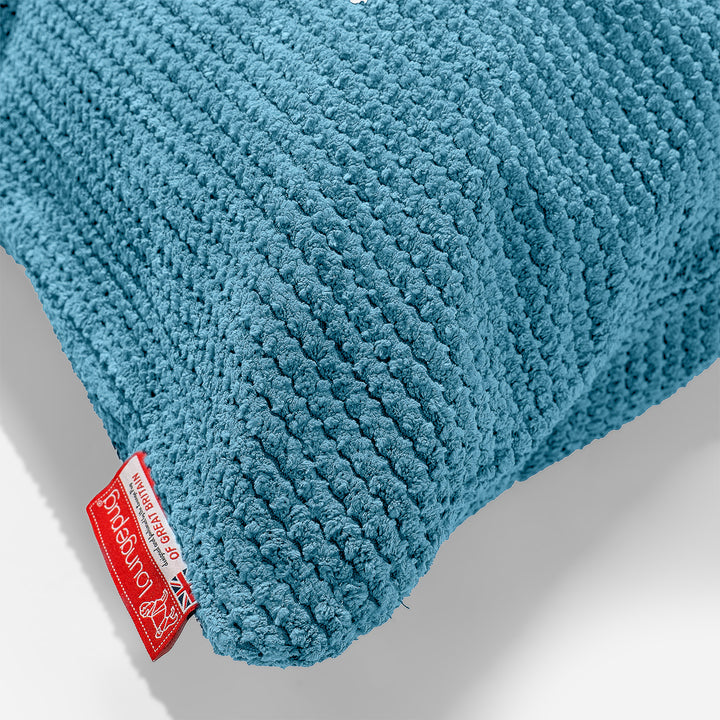 Cojín Cilíndrico 20 x 55cm - Pompón Egeo Azul 03