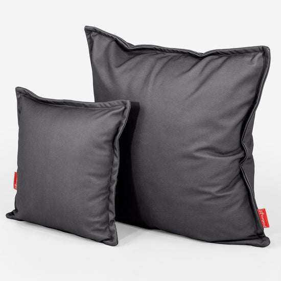 Fundas de Cojín Extra Grande 70 x 70cm - Cuero Vegano Negro 02