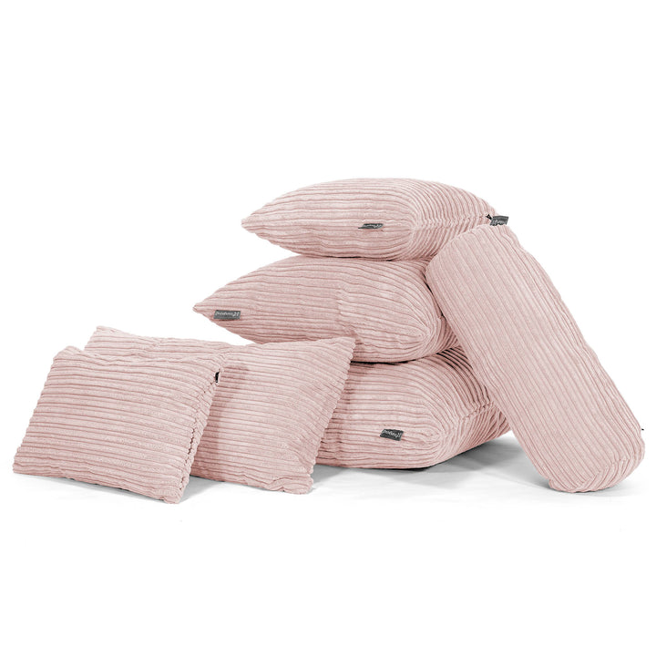 Cojín Extra Grande 70 x 70cm - Pana Clásica Rosa Claro 04