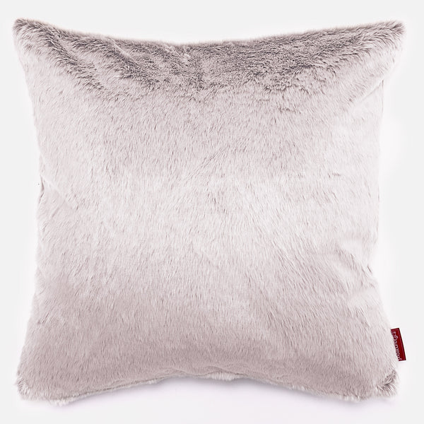Cojín Extra Grande 70 x 70cm - Piel de Conejo Sintética Rosa Empolvado 01