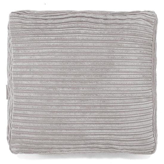 Cojín de Piso Grande - Pana Clásica Aluminio Plata 03