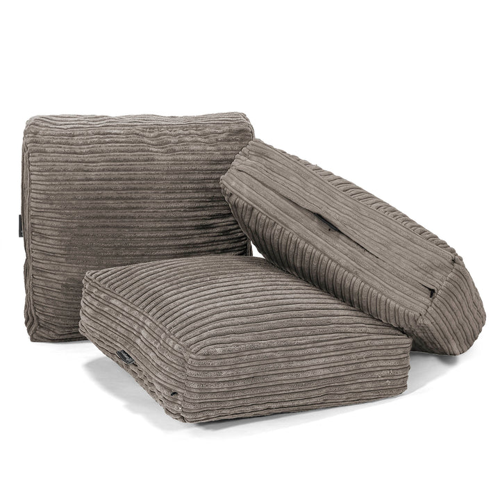 Cojín de Piso Grande - Pana Clásica Grafito 04