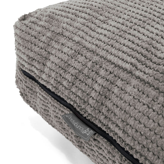 Cojín de Piso Grande - Pompón Carbón Gris 02