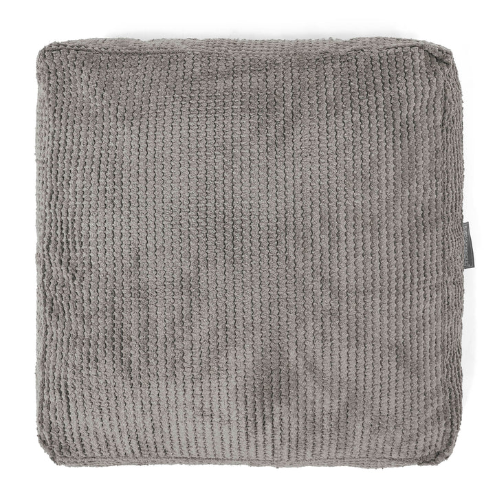 Cojín de Piso Grande - Pompón Carbón Gris 03