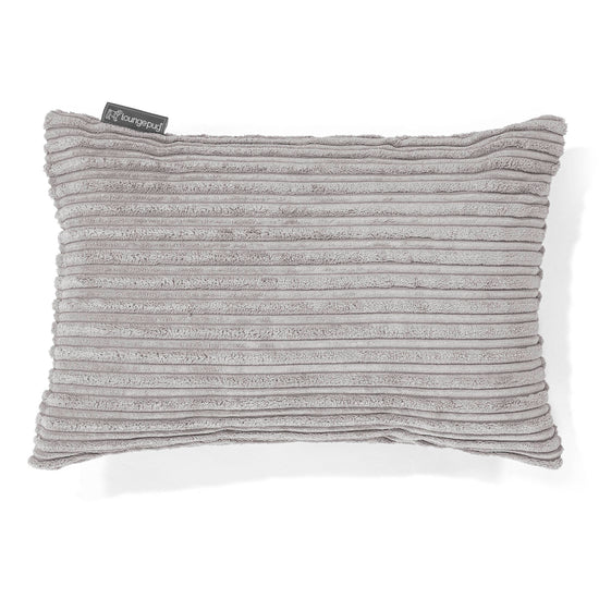 Fundas de Cojín Rectangular 35 x 50cm - Pana Clásica Aluminio Plata 01