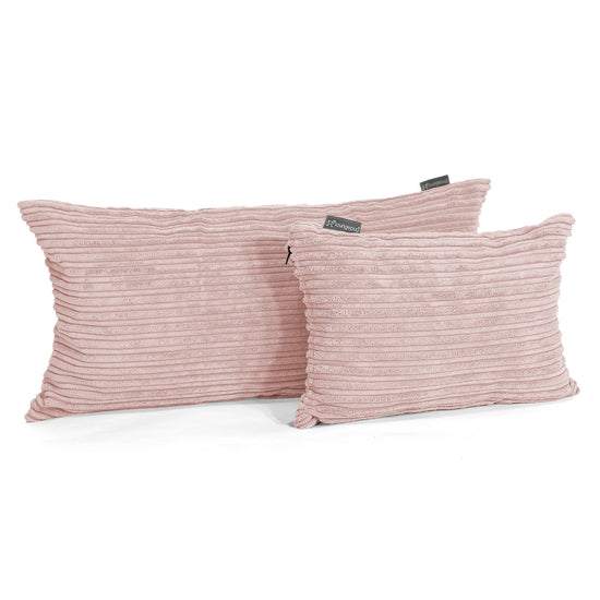 Cojín Rectangular 35 x 50cm - Pana Clásica Rosa Claro 03