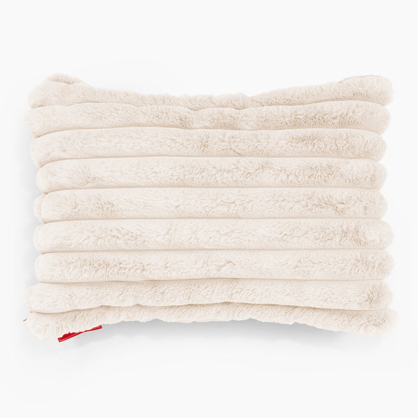 Fundas de Cojín Rectangular 35 x 50cm - Pana de Felpa Ultra Crema 01